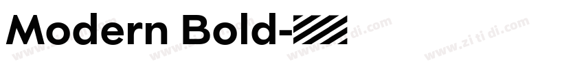 Modern Bold字体转换
